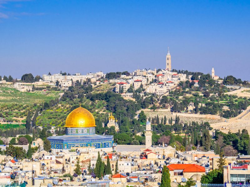 Jerusalem, Israel Old City skyline.